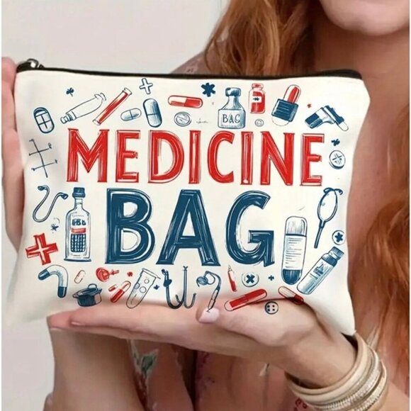 Canvas Medicine Bag, First Aid, Travel - Picture 1 of 3